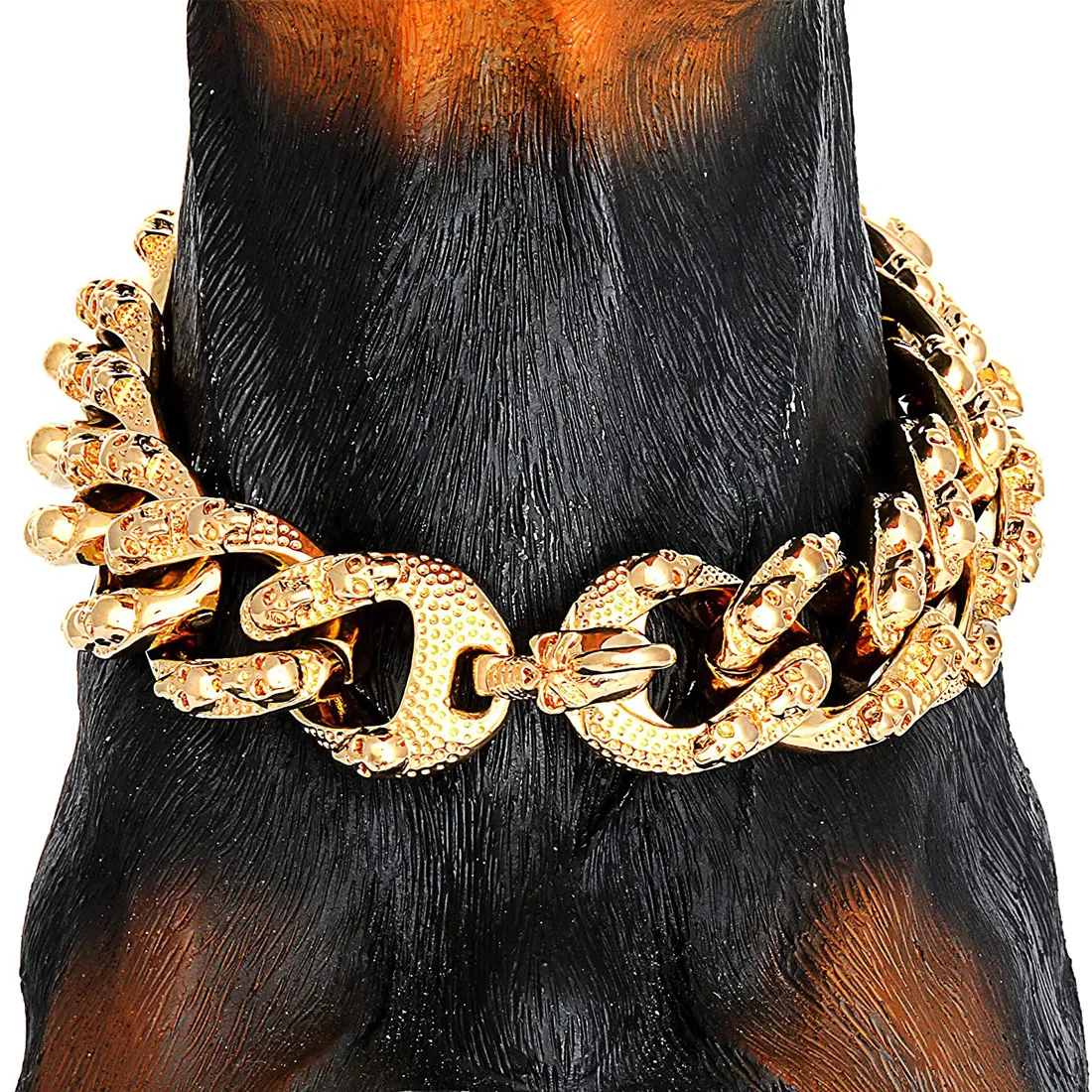 

23/30mm Stainless Steel Casting Design Chic New Pet Collar Gold Plated Thick Dog Chain