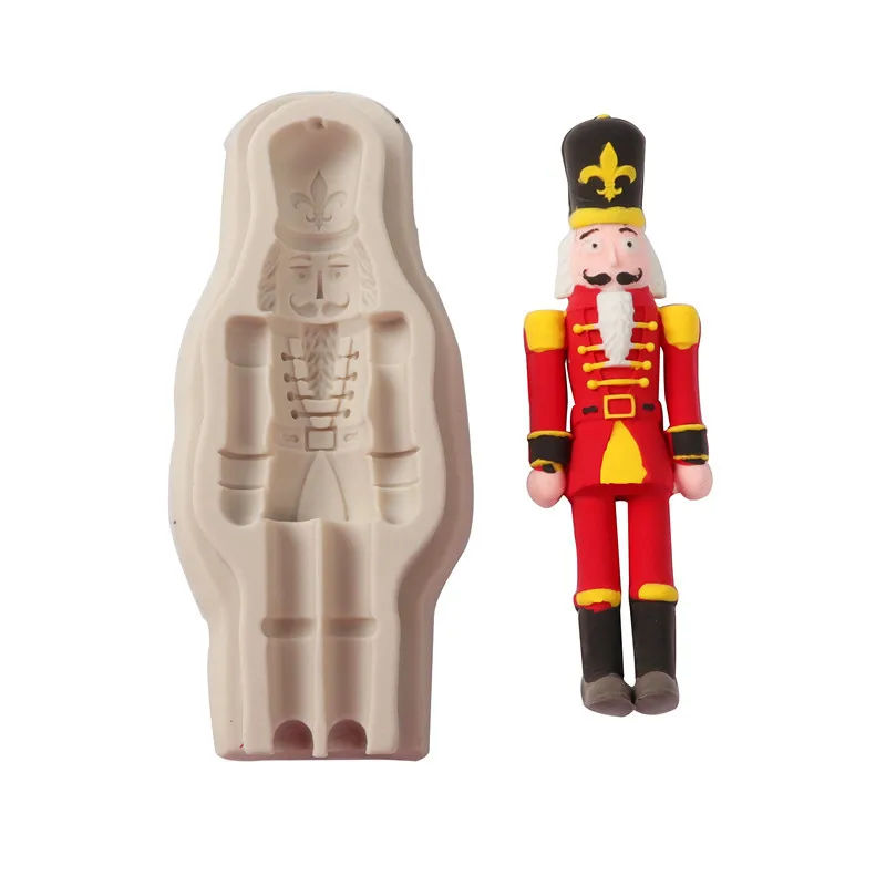 

Christmas guard silicone mold DIY cake chocolate mold Baking fondant decoration tools