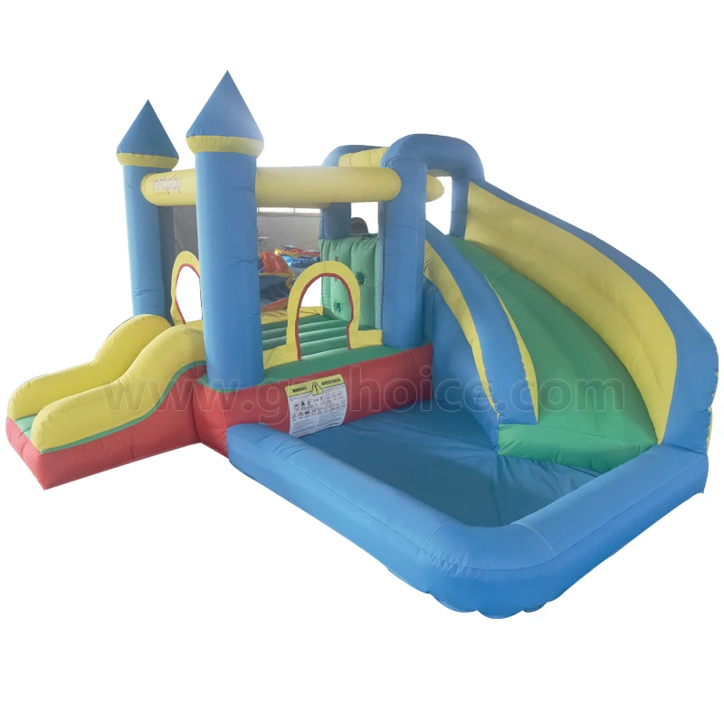 

Wholesale Backyard Commercial Kid Inflatable Pool Water Slide Bounce House Combo Bouncy Castle With Slide