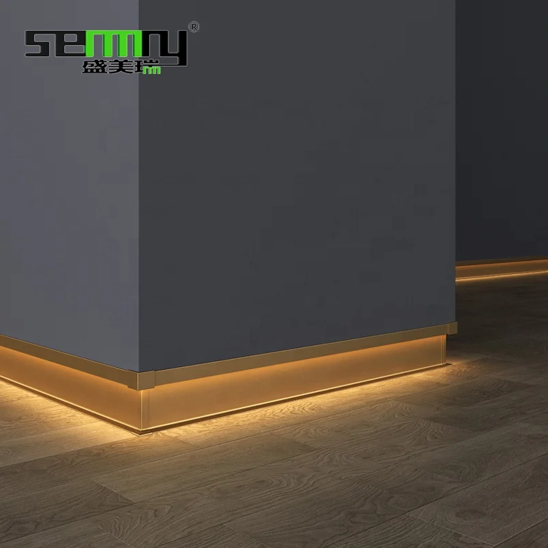 

Free sample Aluminium Alloy Baseboard Wall Flooring LED Skirting Board aluminum led baseboard lighting skirting led floor lights