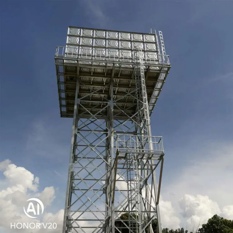 HOT DIPPED GALVANIZED ELEVATED STEEL STRUCTURE WATER TANK TOWER Water Storage Tank Tower for sale in Uganda