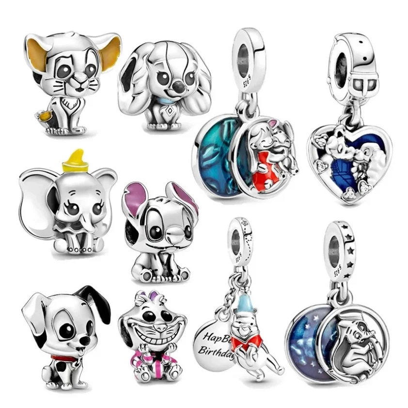 

Hot Sale 100% Real 925 Sterling Silver Dog Charm Fit Original SNAKE Bracelet Making Fashion DIY Jewelry diy charm beads