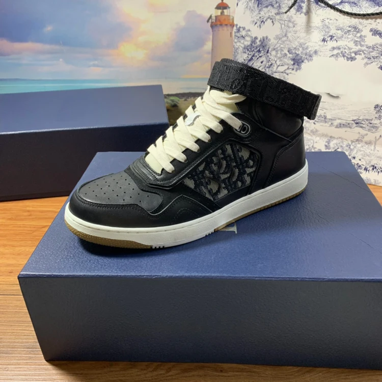 

Famous Original 1:1 Famous Brand Luxury Dio Flat Fashion AJ 1 Flat Base Women Men Multiple Colors Genuine Leather Shoes