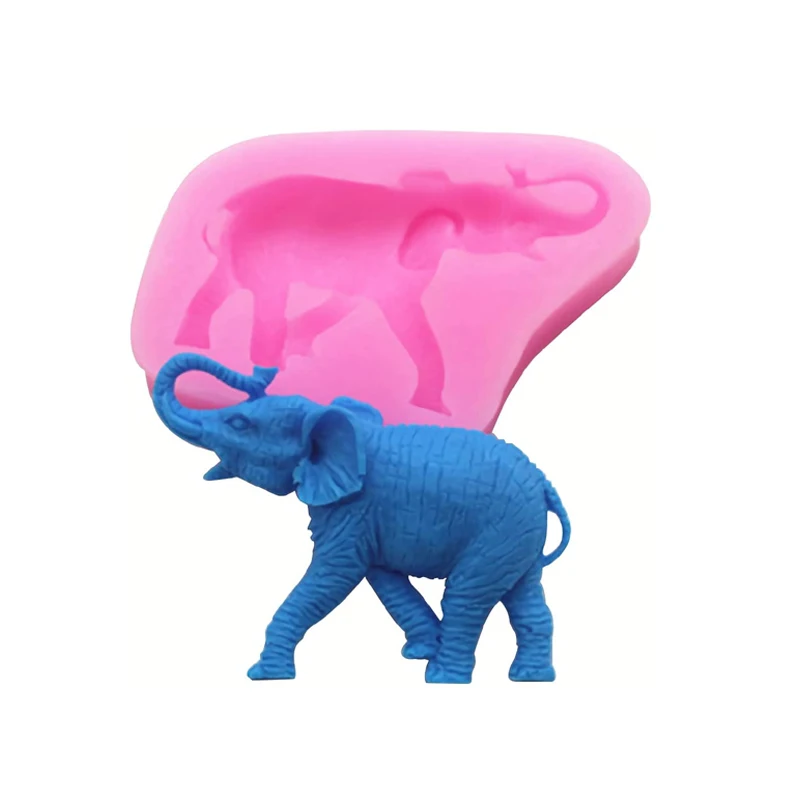 

Cute Elephant Silicone Mold for DIY Chocolate Cake Topper mould, Customized color