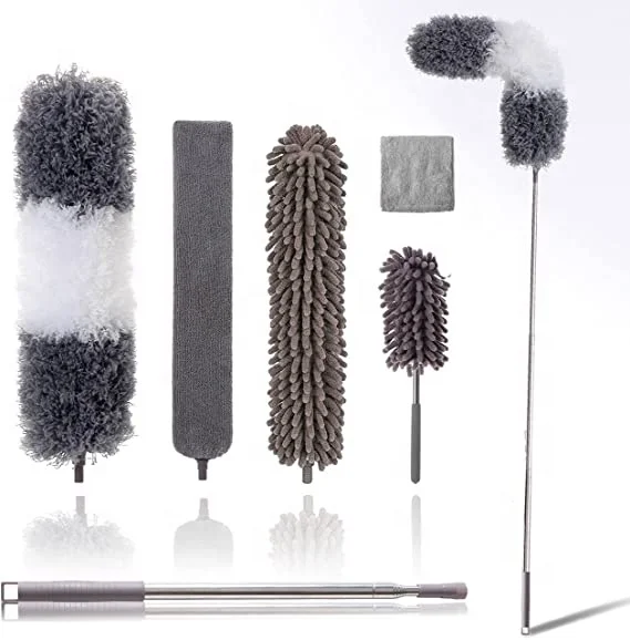 

Factory Wholesale Fiber Duster Removable Multi-Functional Fiber Duster Set Household Dusting And Dusting Handy Set