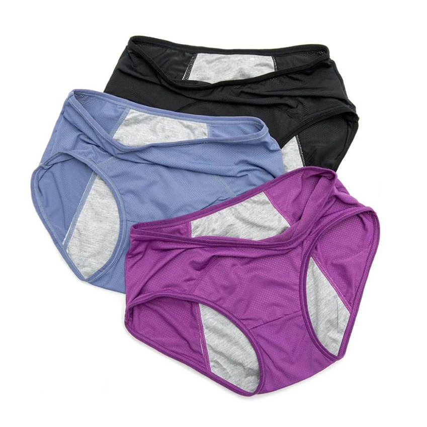 

Women Underwear Physiological Panties Menstrual Period Leak Proof Women's Cotton Breathable High Waist Warm Female Briefs, Purple/nude/black/pink/blue/gray