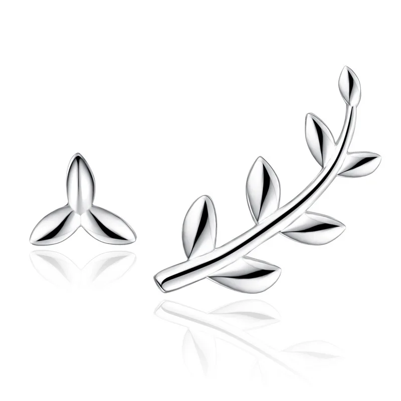 

Natural tree leaf style plated white fungus jewelry spot wholesale small tender leaf earrings jewelry earrings women