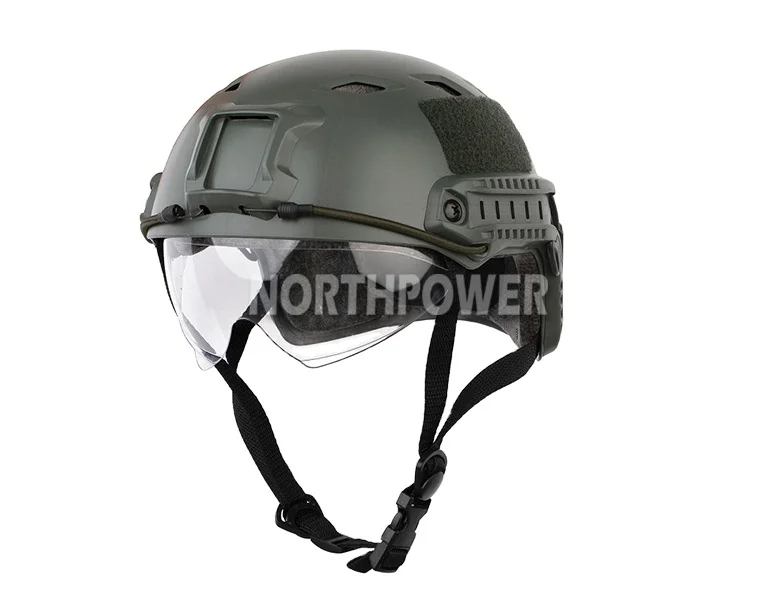 

FAST BJ HELMET WITH PROTECTIVE Goggles Version for paintball Bulletproof helmet CS Outdoor CS Practice Airsoft Helmet, Black,tan,od or as you requirement