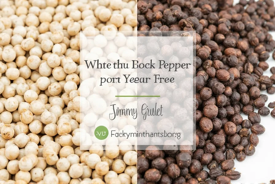 difference white black pepper