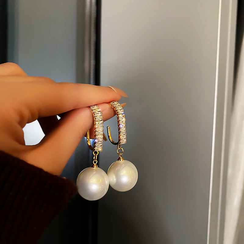 

2021 fashion dangle pearl earring pendants