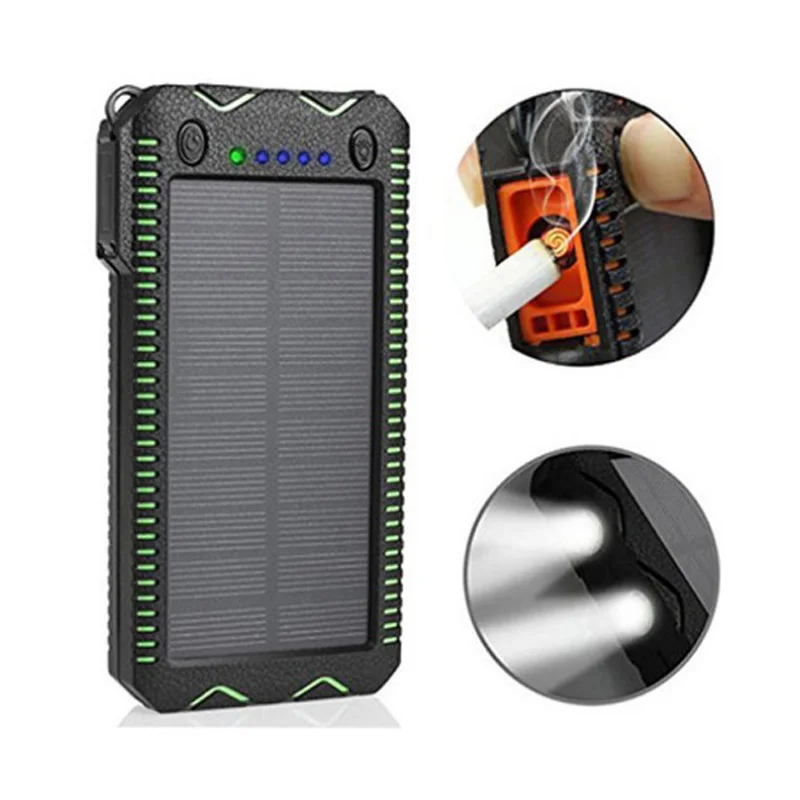 

2020 Hot product solar charger power bank 20000mah cigarette lighter charger with solar panel