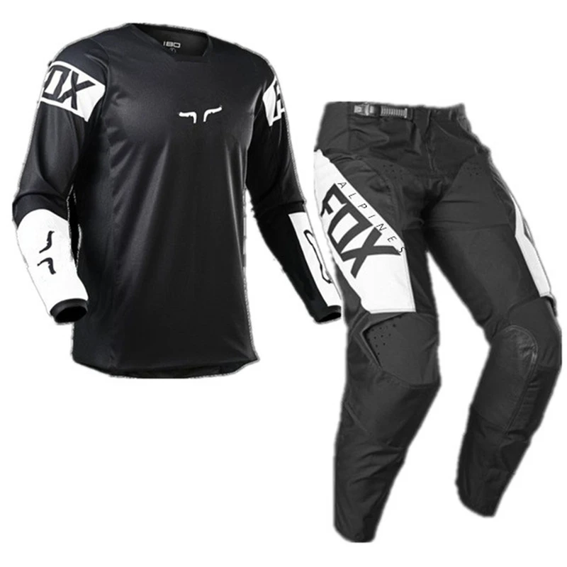 

Customized 2021 Racing 180 REVN Motocross Racing Suit Dirtbike Offroad Jersey and Pants Adult MX Gear Set, Black,green,orange