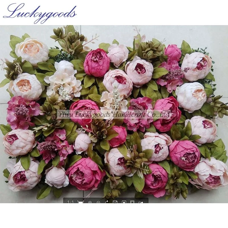 

LFB455-2 artificial rose and peony wedding party decoration flower wall wholesale, Colourful
