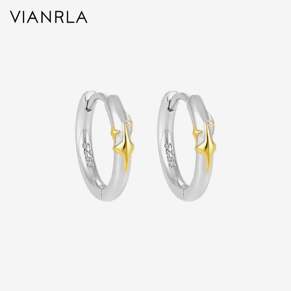 

VIANRLA Silver Earring Jewelry Star Hoop Earrings Fashion Women's Jewelry Laser Custom Logo