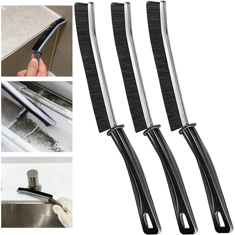 

3 Pcs Crevice Cleaning Brush 2023 New Multifunctional Gap Cleaning Brush Tool Bathroom Gap Brush Plastic kitchen tools gadget