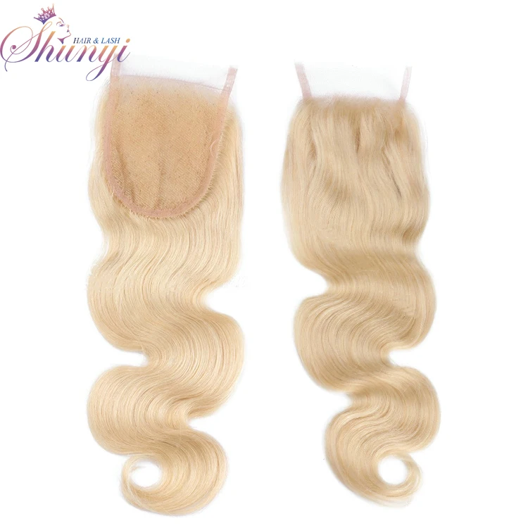 

Top Quality 10A Grade 613 Virgin Hair 4*4 Transparent Swiss Lace Closure 100% Human Hair Digital Thin Lace Closure With Bundles