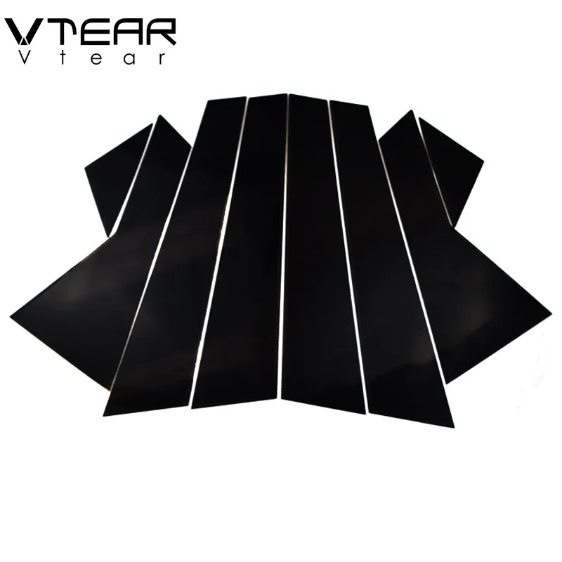 

Vtear For Volvo S90 window BC pillar decorative sticker protection center post column decal stickers car-styling auto exterior, Black