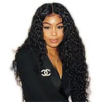 

China alibaba express 100% human hair water wave hair brazilian hair suppliers 360 lace frontal wig pre plucked Bestlacewigs