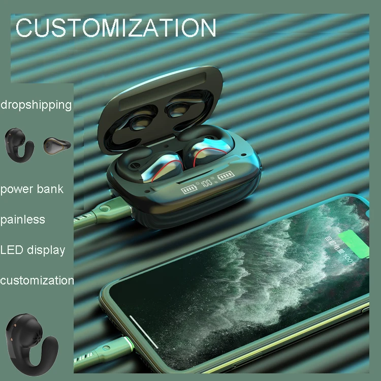 

Charging Box Power Bank LED Display Wireless Dropship Earphone Wholesale Earbuds TWS Earphones