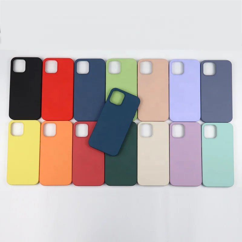 

Candy Colors Silicone Camera Big Hole Back Cover Shockproof Matte TPU Phone Cases for iPhone 12 Silicone