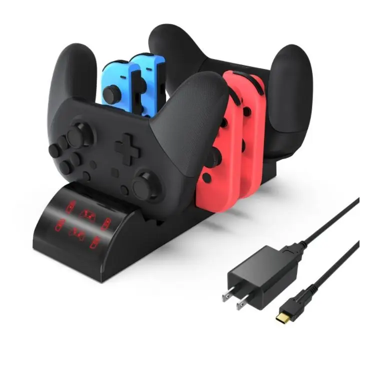 

Switch Gaming Accessories Mobile Switch Controller 6 In 1 Charging Dock Station TNS-19035, Black