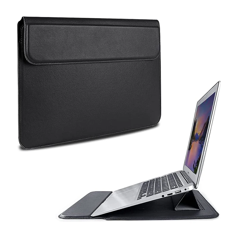 

Hot Selling New Arrival Amazon Business Pu Leather Laptop Sleeve Case for Apple Macbook Mac Book Air 13 14 15, Blue,black,gray,brown