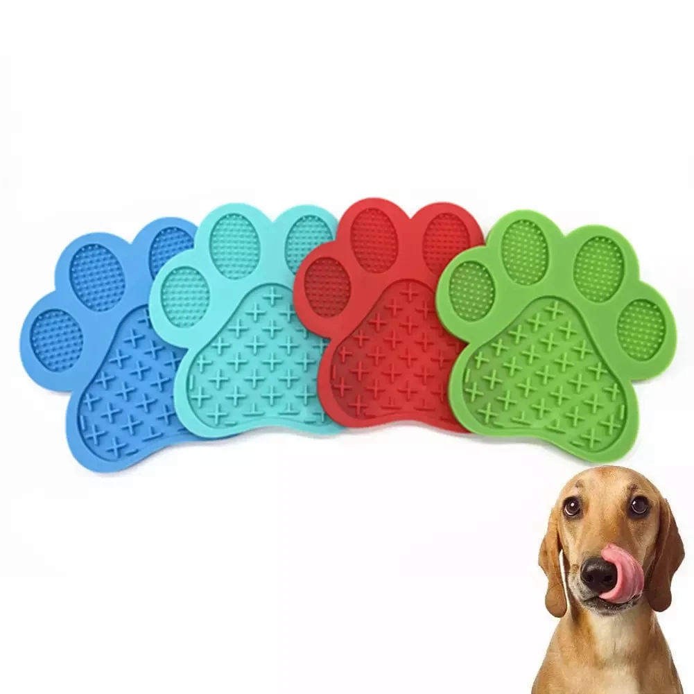 

Hot Sale Pet Dog Licking Mat Pads Strong Suction Cups For Grooming Distraction Bathing Slow Feeding Licking Pad Anxiety Relief, Colorful dog licking pad mat