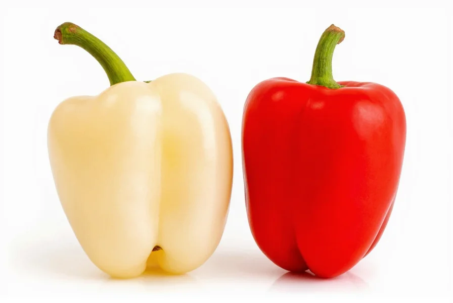 Side-by-side comparison of Ghost Chili Pepper and Carolina Reaper showing their distinct shapes and colors