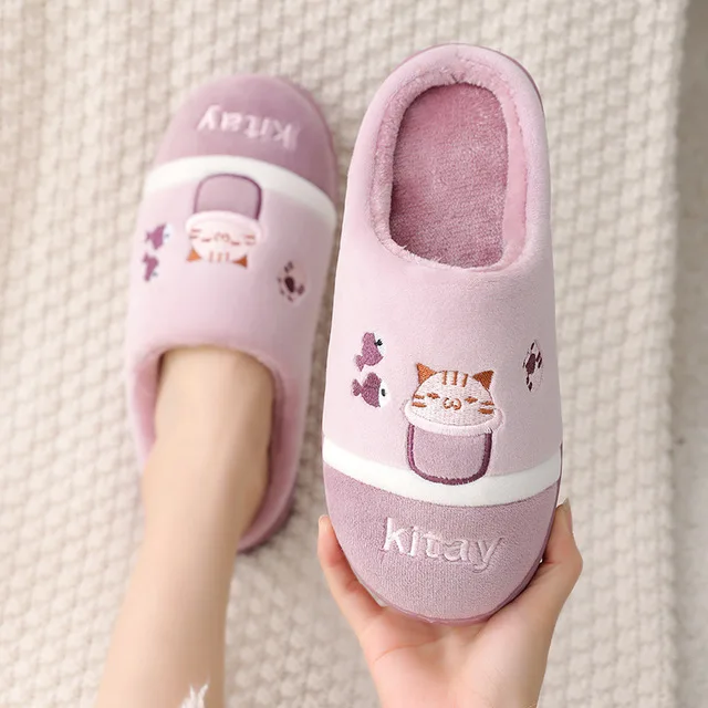 

Fashion New Design Winter Men and Women Warm Indoor House Slippers Comfortable Home Slippers, Picture shows