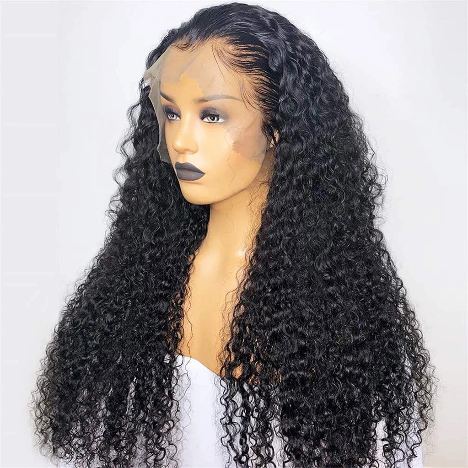

Supplier 10a Brazilian Raw Virgin Human Hair 13X4 Swiss Lace Wig Glueless Wholesale Deep Wave 150% 180% Density For Black Women