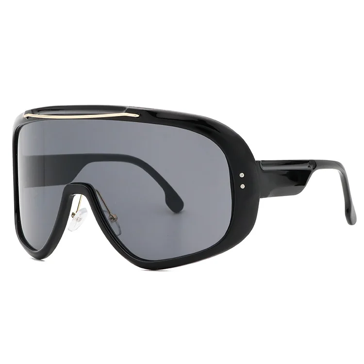 

2020 New arrival fashion oversized black frame sunglasses with Multi-color lens, Custom colors