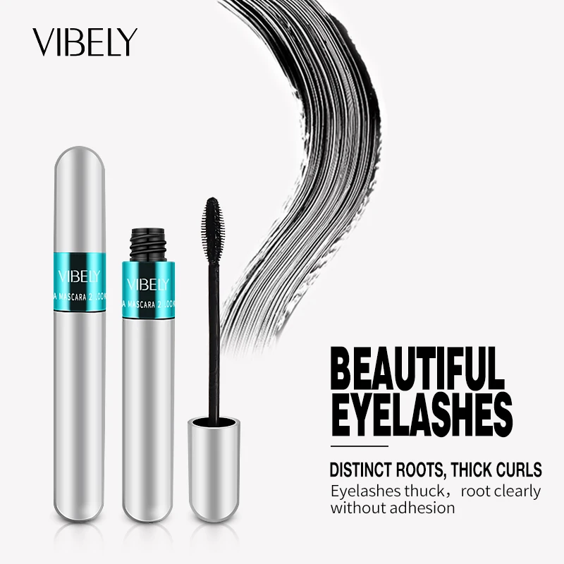 

High Quality 2 in 1 Double Effect long lasting Non-Dizzy Black Natural Lengthen Eyelash Mascara