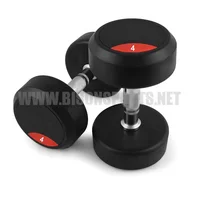 

Hot sale gym weight round Rubber Coated Dumbbell