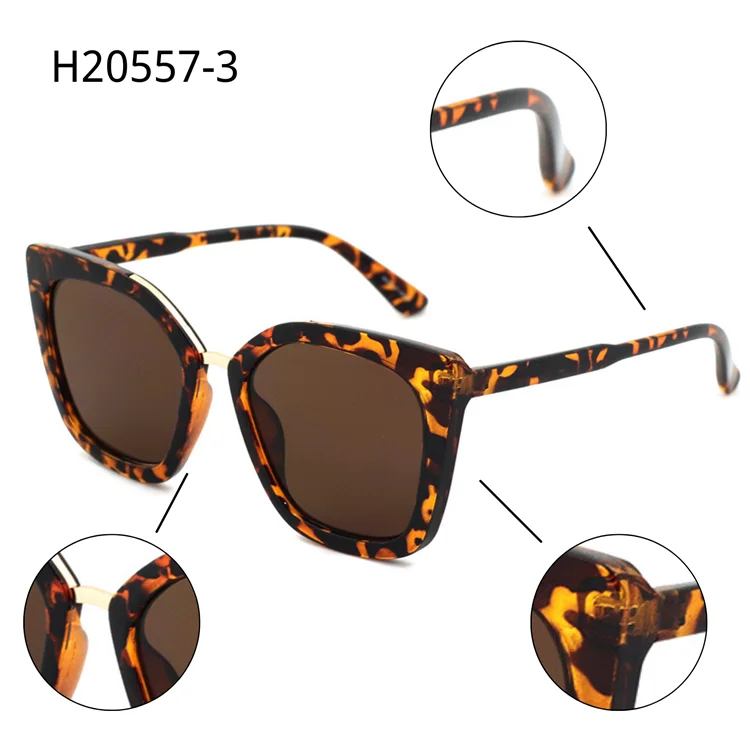 

2021 VIFF HP20557 Custom Logo Big Frame UV400 Protection Tortoiseshell Shades Sun Glasses 2021