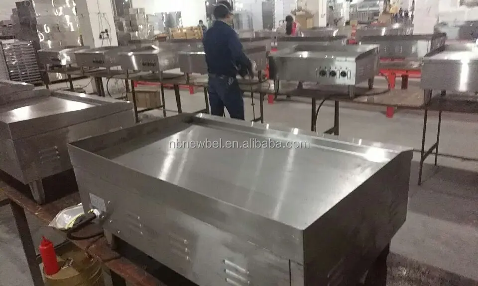 Gh600d Mirror Surface Commercial Stainless Steel Electric Flat Griddle