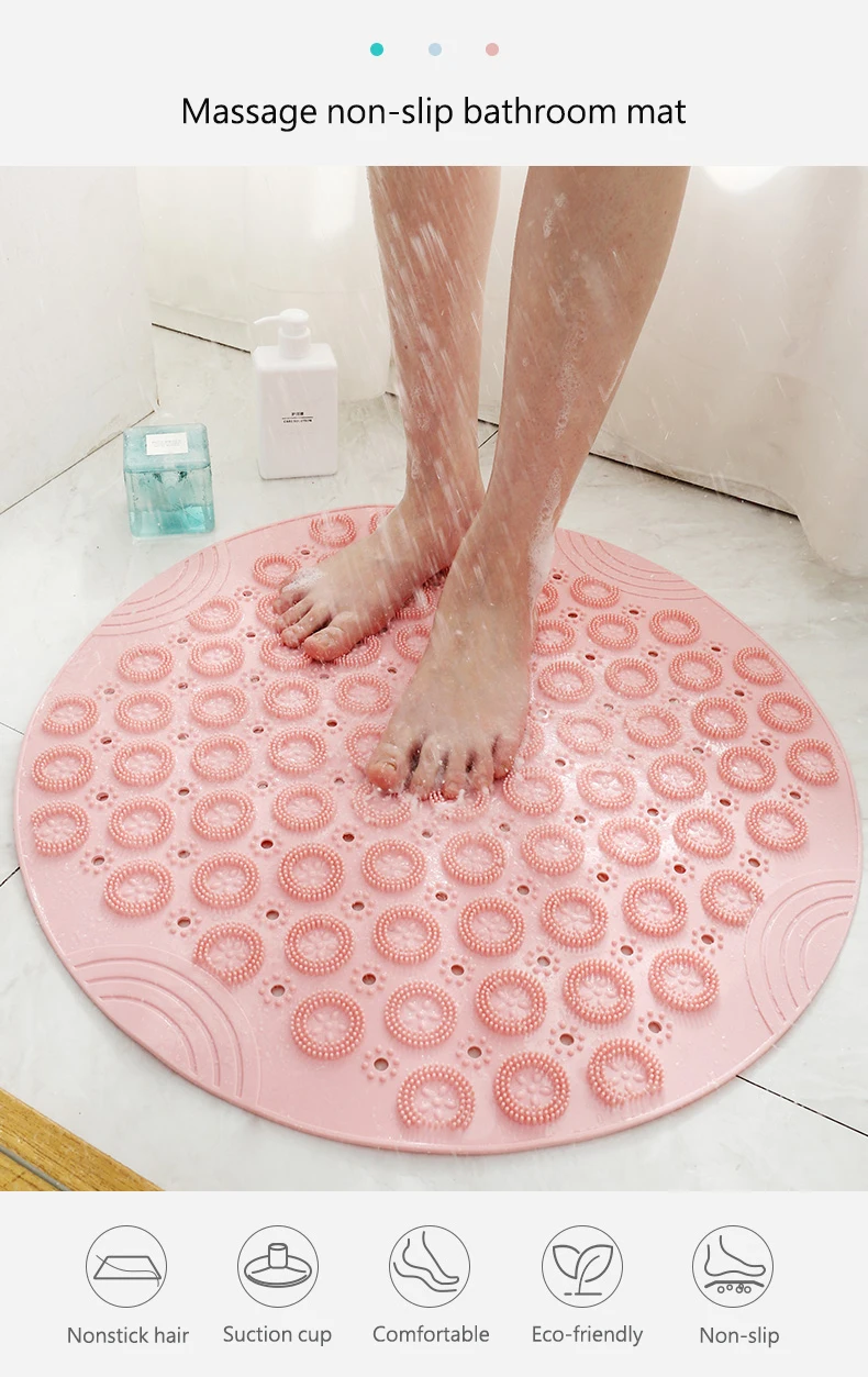 Comfort Shower Bath Bathroom Mat Spiky Foot Massage Effect Anti Non Slip  SPIKY 