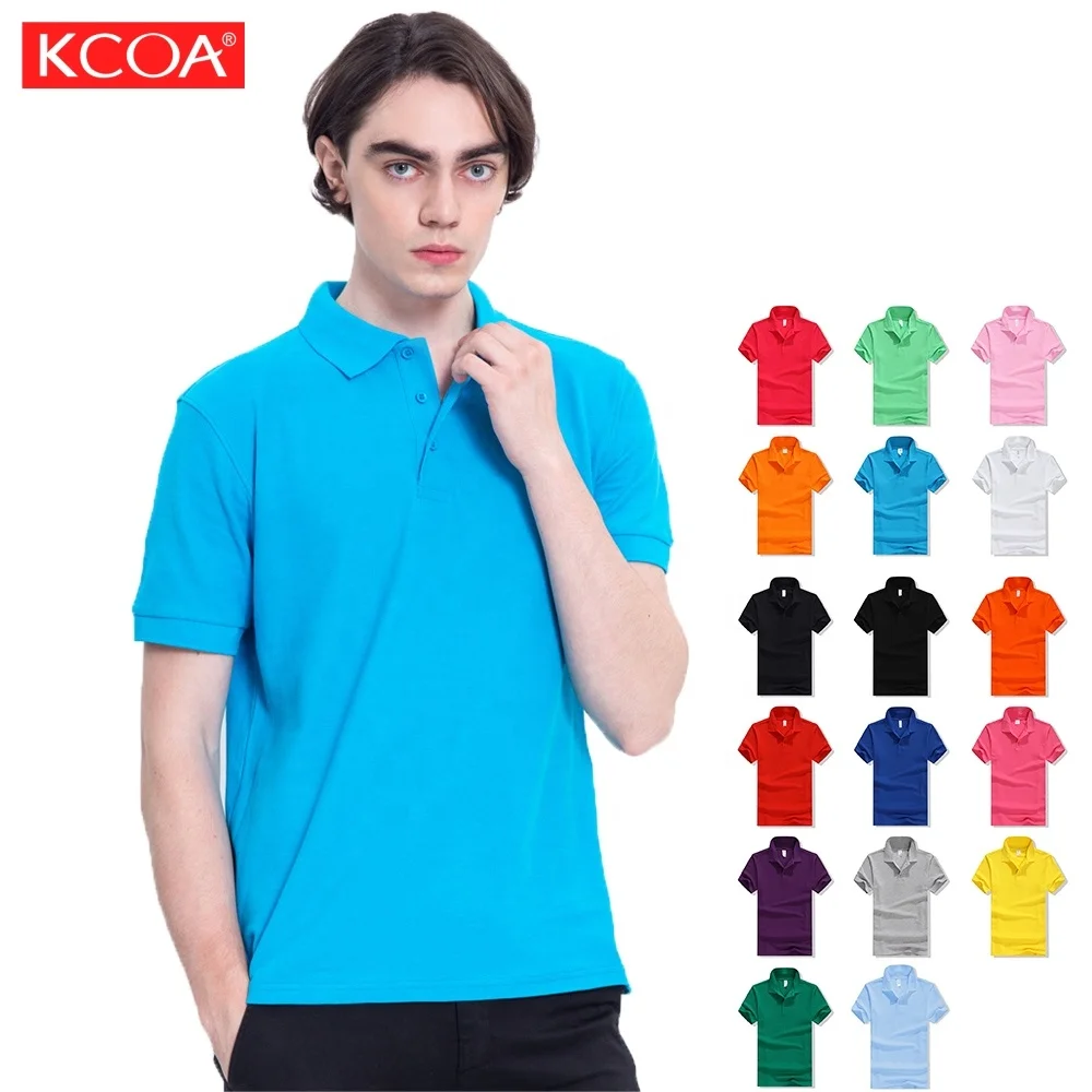 

2020 In Stock 100% Cotton Men Polo Collar Shirts With Custom Logo