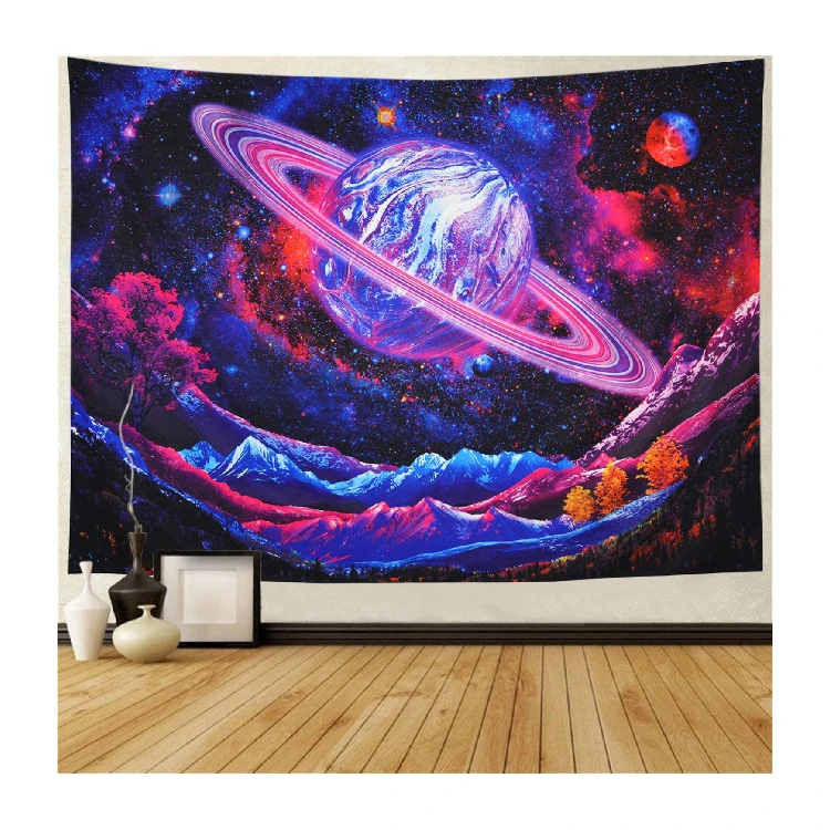 

New Product Starry phantom Wall Cloth Printed Design Psychedelic Space Hanging Tapestry Living Room Decoration Blanket, Customized color