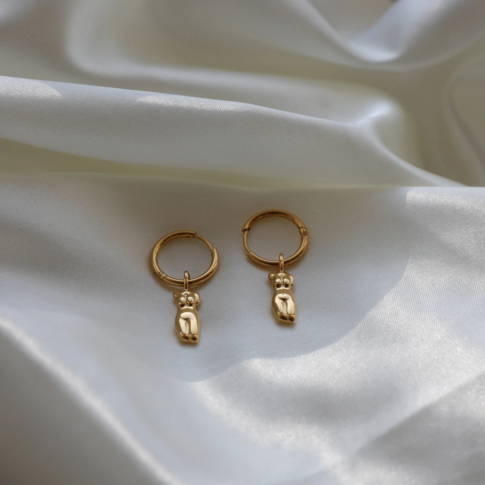 

JOOLIM Jewelry PVD Gold Plated Body Figure Hoop Earring Dangle Earring Stainless Steel Jewelry