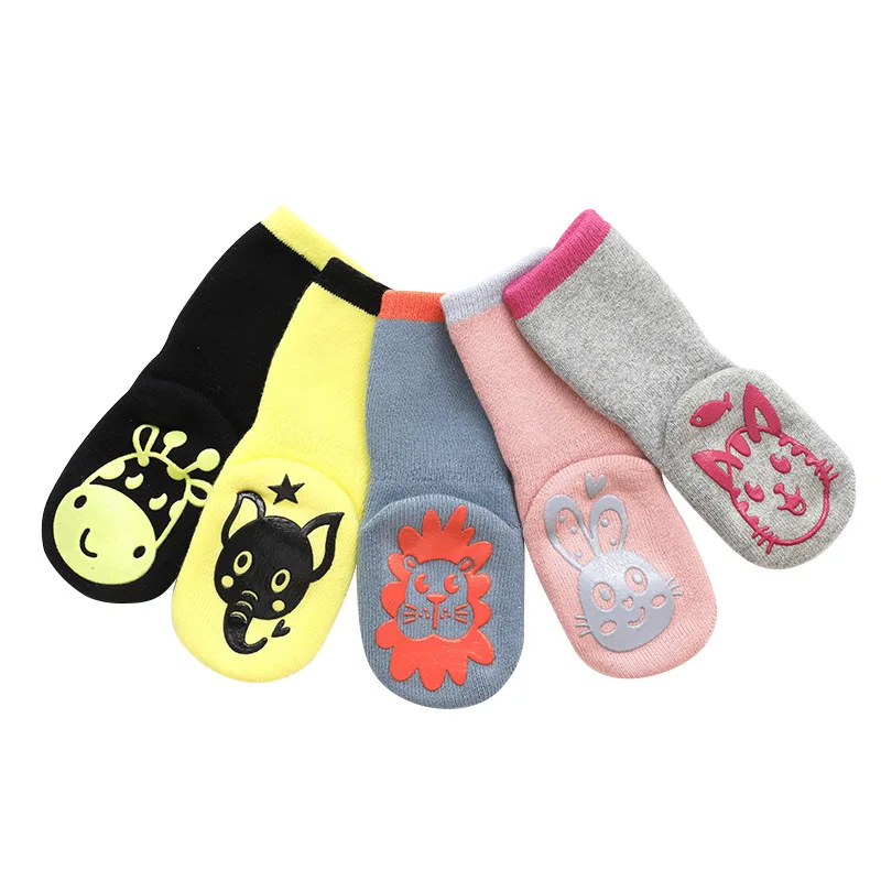

Baby Socks Floor Non-slip Cotton Cartoon Doll socks with bells Baby Girls Boys Soft Cute Boots, Picture