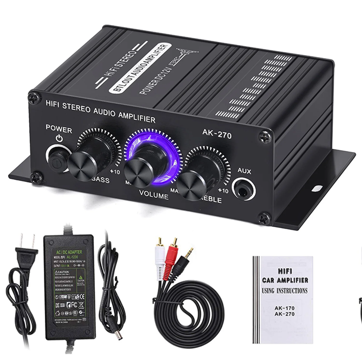 

Mini Bass 2 Channel Subwoofer 20w+20w Amp Dj Home Professional Power Class d Amplifier Car Audio