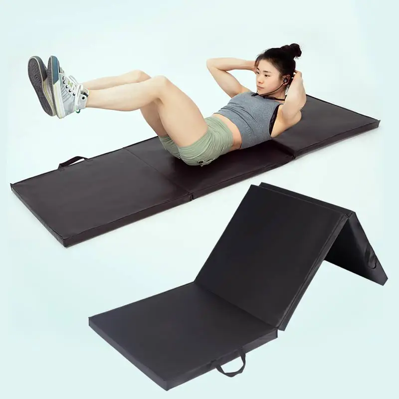 

High Density Eco - Friendly Fitness Exercise Gymnastic Tumbling Mat Extra Thick Mat Folding Mattress Tri-Fold Folding Yoga Mat