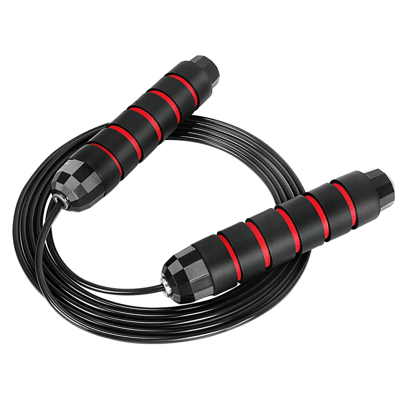 

2021 Amazon Hot Selling Factory Price Speed Skipping PVC coated wire Jump Rope, Black