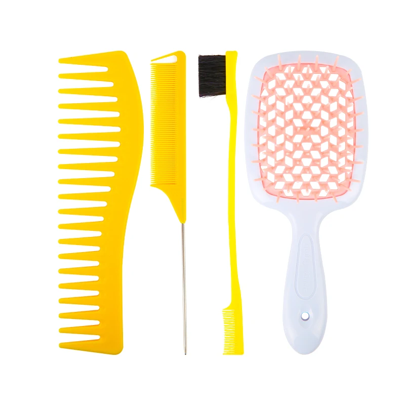 

Comb 4-piece hairdressing style comb set hair massage comb