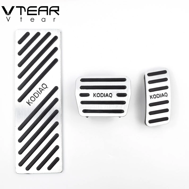 

Vtear car pedal For Skoda Kodiaq accelerator Oil footrest Plate Clutch Throttle Brake Treadle Interior car-styling Accessories