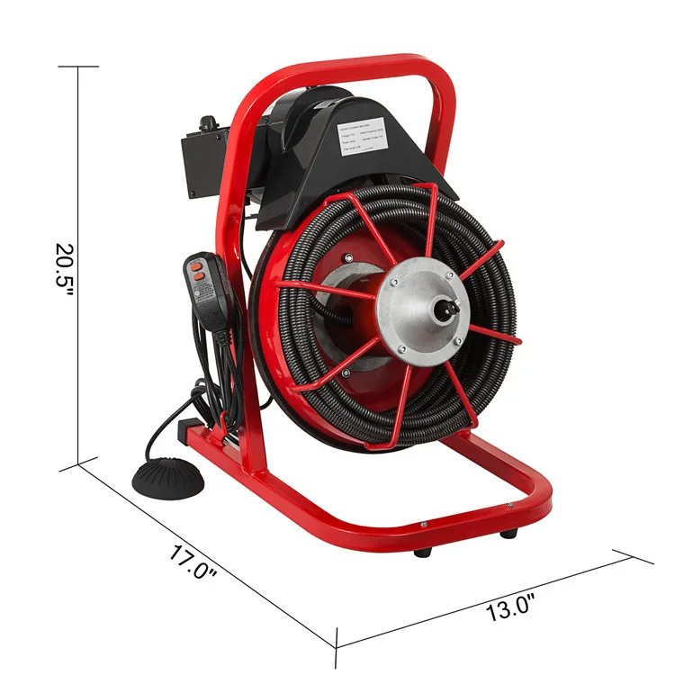 

1/3 HP 250W Drain Auger Electric Cleaner Machine