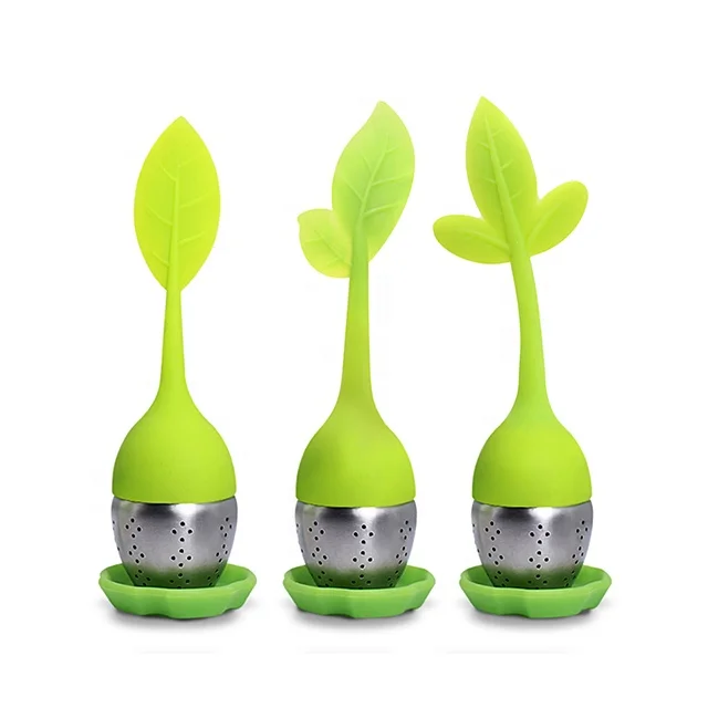 

Leaf Shape Silicone Tea Leaf Herbal Infuser Maker Filters Strainer Cute And Good Ideas, Any pantone color