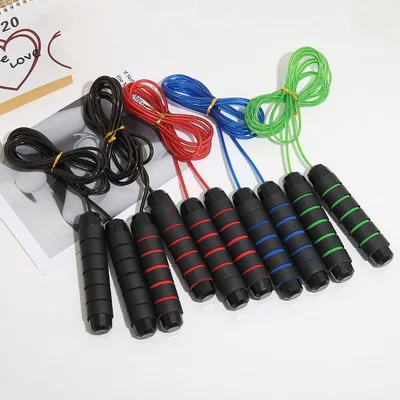 

Wholesale Fitness Training Heavy Skipping Jump Rope Speed Wire Weighted Rope Skipping, Black or customized