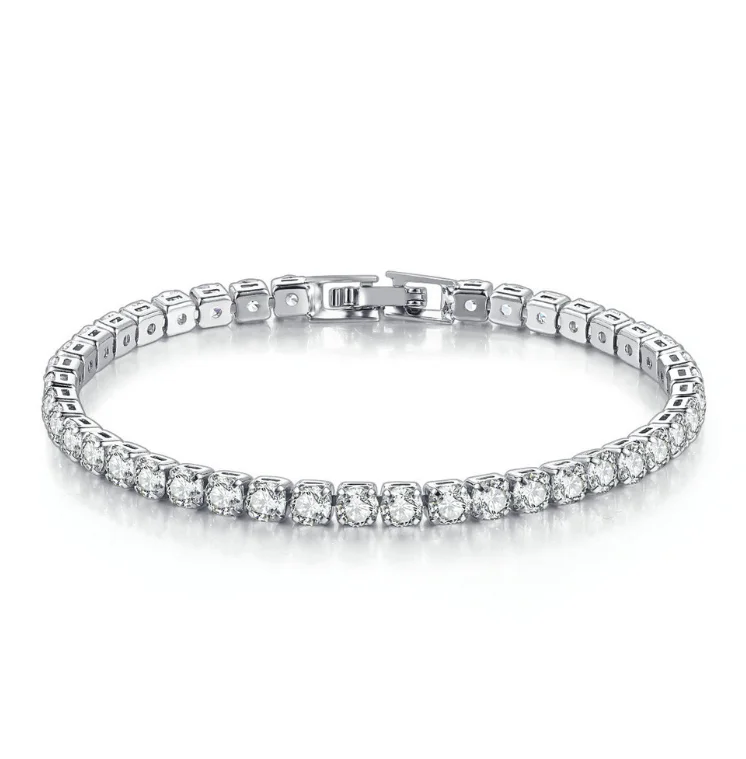

Diamond Moissanite Paved Tennis Chain bracelet For Women