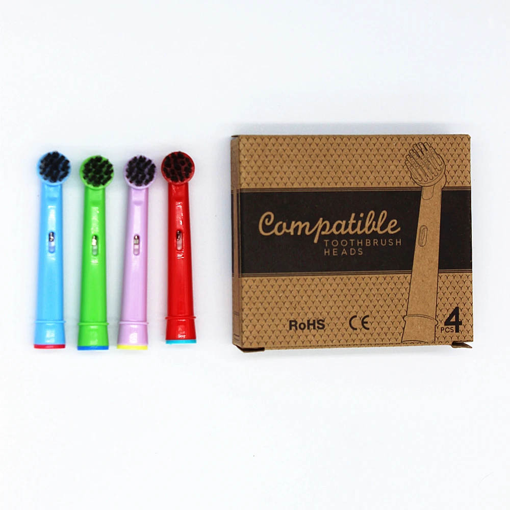 Eb10a Kids Replacement Head Bamboo Toothbrush Heads Compatible With